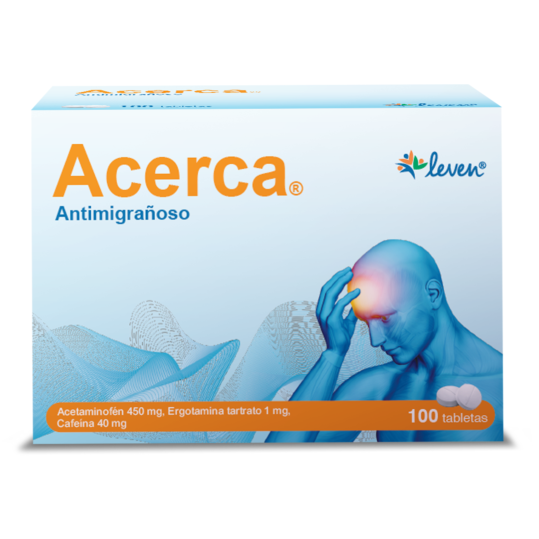 Tabletas recubiertas - Caja por 100 Acetaminofén + Ergotamina + Cafeína