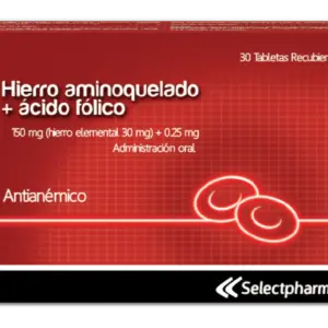 hierro aminoquelado + ácido fólico